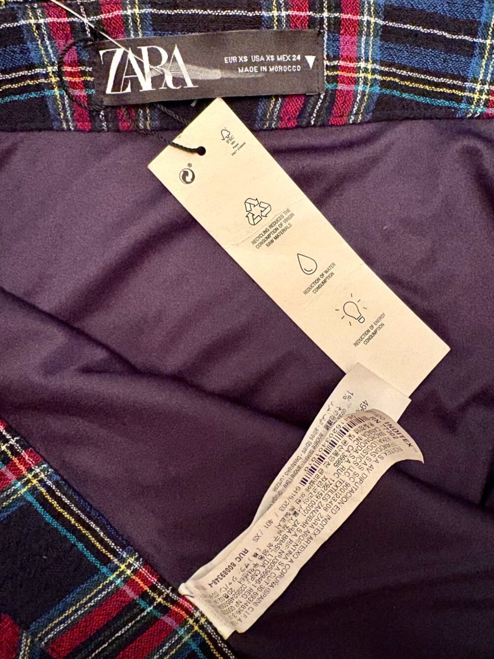 Zara Black Plaid Pencil Skirt - Picture 6 of 7